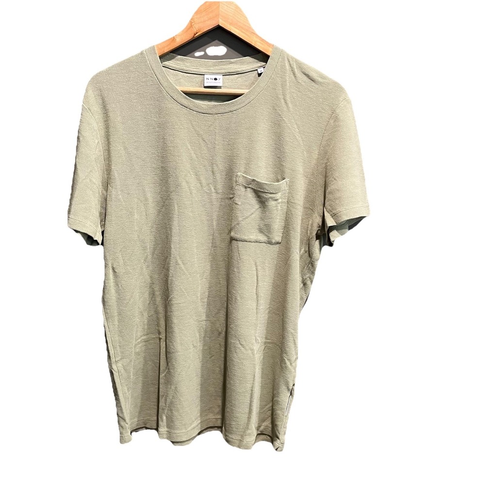 NN07 Green Short Sleeve Waffle Knit Men's Clive T-Shirt Size Medium